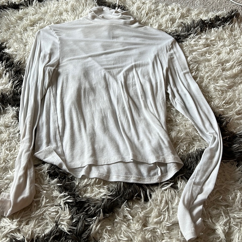 white long sleeve turtle neck